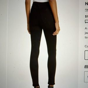 Rag & Bone hi-rise skinny brushed black jean